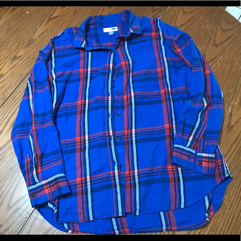 Plaid long sleeve button down